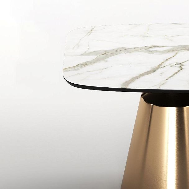 Стол овальный Lucas 200, керамика матовая, белая - Вид 7