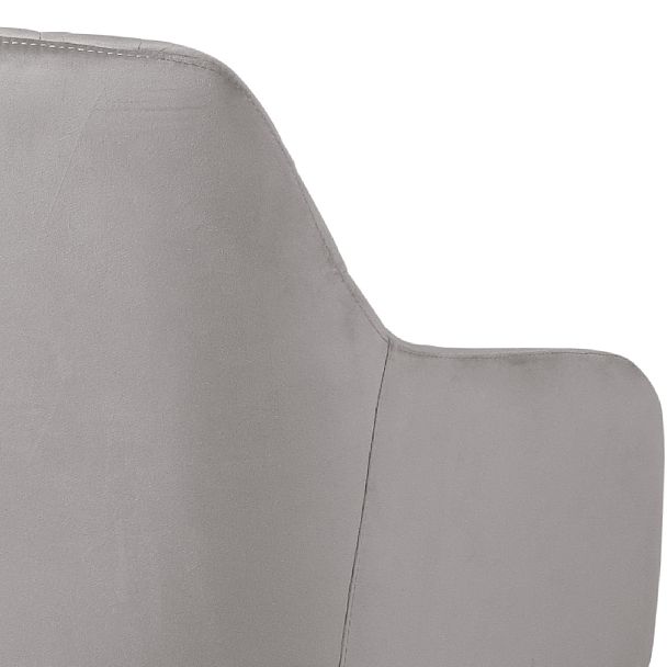 Полубарное поворотное кресло Барли К, Confetti silver/черный - Вид 10