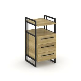 Rift Direct Тумба приставная RF.TPRR-001 Дуб Винченцо/Металл Черный 424*500*821 - Фото предпросмотра