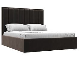 Интерьерная кровать Афродита 160 (полностью велюр коричневый) - Фото предпросмотра