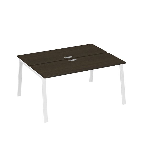 Станция 2х160 рабочая с металлокаркасом TRE A4 А4 Б3 172  БП венге / металлокаркас белый - Вид 1