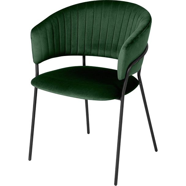 Стул кухонный Даксон зеленый велюр/черный - Вид 1