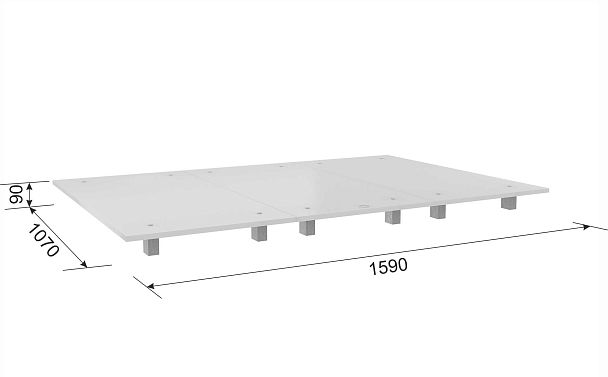 Кровать 1.6 Настил KM.2-00.3.0133 белый - Вид 5