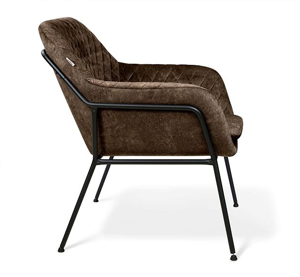 Кресло Sheffilton SHT-AMS2-2 НА МЕТАЛЛОКАРКАСЕ кофейный трюфель/черный муар - Вид 4