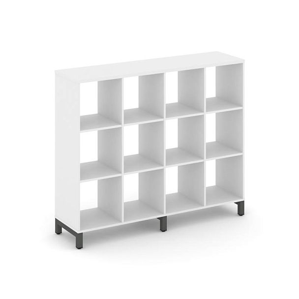 Стайл Проджект Каркас стеллажа 3 яр. SN.KS-340 Белый/Металл Антрацит 1488*400*1248 - Вид 1