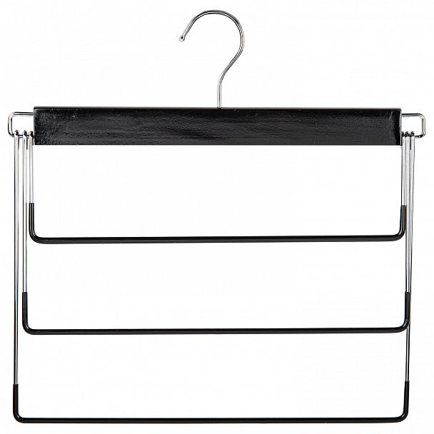 Вешалка-плечики качели 3 секции, металлическая, для юбок и брюк, ПВХ-покрытие, BRABIX, 607473 - Вид 2
