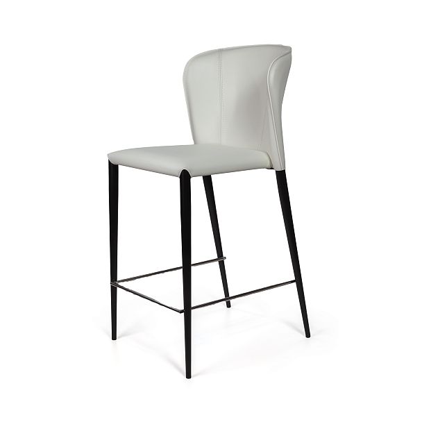 Стул полубарный Albert, кожа белый - Вид 7