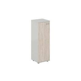 Шкаф средний 400х400х1200, 1 дв., з.ст HDF, левый / корпус: серый бархат; фасад: дуб светлый Сигма / Sigma - Фото предпросмотра