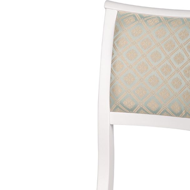 Комплект деревянных стульев с мягким сиденьем Камир Белый/Бирюзовый жаккард, 4 шт. - Вид 6