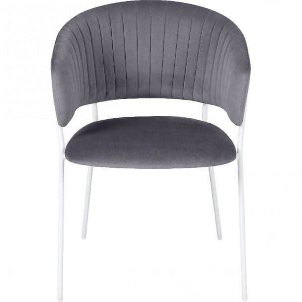 Комплект кухонных стульев Даксон серый велюр/белый, 4 шт. - Вид 2