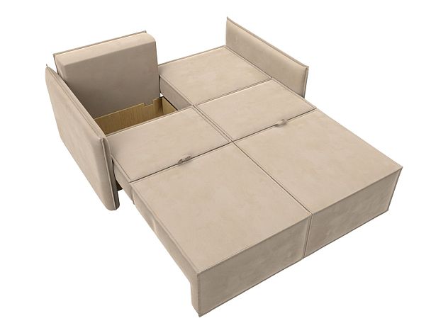 Диван прямой Либерти мини Велюр бежевый - Вид 9