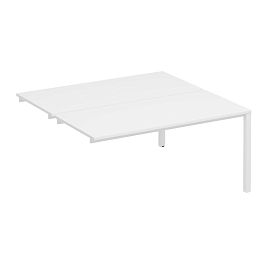 Секция стола рабочей станции на металлокаркасе КФ (2х160) Комфорт КФ К.Б1 1146-1 БП белый премиум / белый - Фото предпросмотра