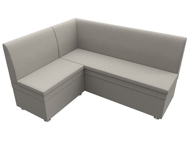 Диван кухонный угловой Уют левый угол Рогожка бежевый - Вид 5