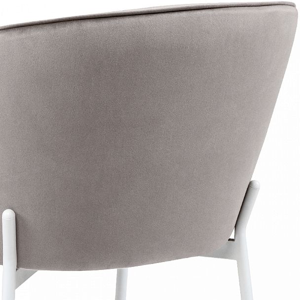 Стул кухонный Миэль светло-серый велюр/белый - Вид 10