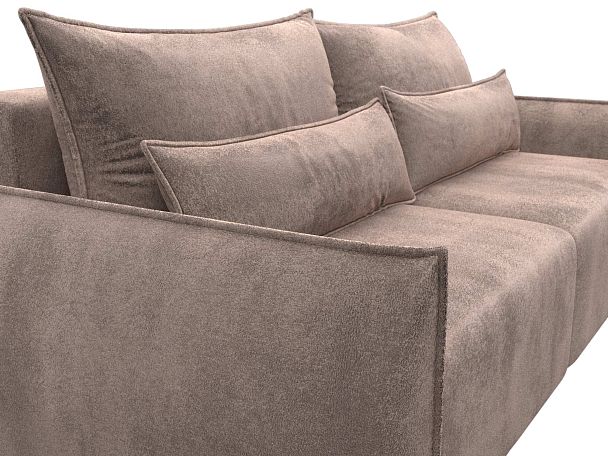 Диван прямой Лига-051 НПБ Велюр бежевый - Вид 4