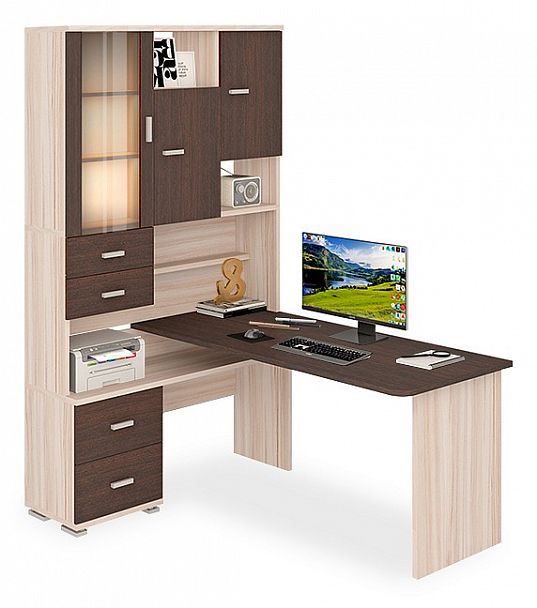 Стол компьютерный Домино СР-620/160 Венге/Карамель левый - Вид 1