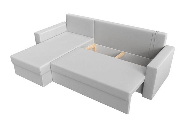 Угловой диван Траумберг Лайт левый (полностью экокожа белая) - Вид 8