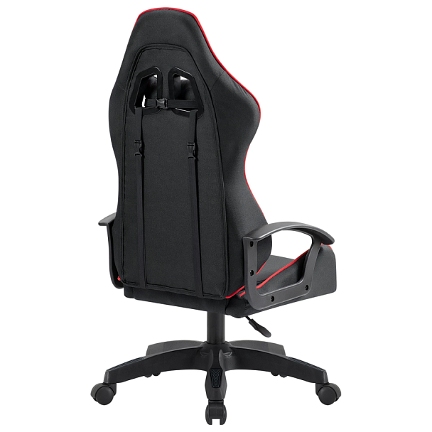 Кресло компьютерное DEFENDER "Kraken", 2 подушки, ткань, черное/красное, 64677 - Вид 7