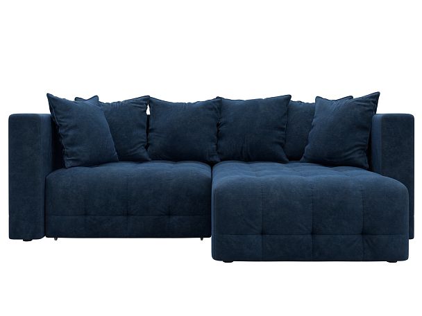 Диван угловой Лига-052 НПБ угол универсальный Велюр синий - Вид 2