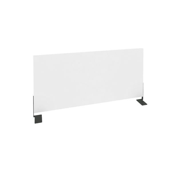 Onix Экран боковой (ЛДСП) O.EKR-80 Белый бриллиант/Антрацит металл 800*370*18 - Вид 1