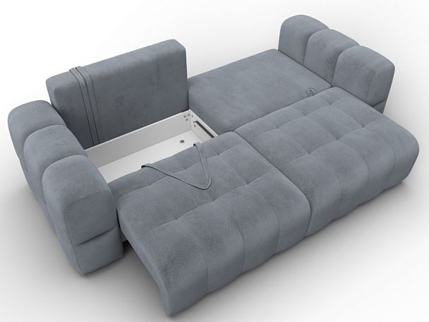 Диван прямой Лига-110 НПБ Велюр серый - Вид 9