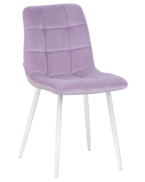 Стул обеденный DOBRIN ALEX (белые ножки, фиолетовый велюр (V108-49)) - Вид 1
