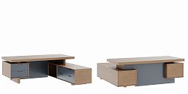 Стол письменный с тумбами, Concept 220x204x76 дуб капучино - Фото предпросмотра