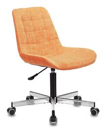 Кресло Бюрократ CH-350M оранжевый Velvet 72 крестов. металл - Фото предпросмотра