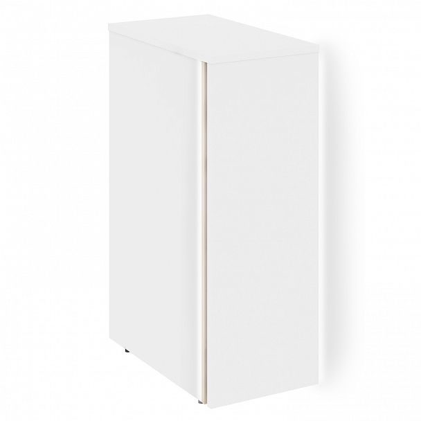 Тумба с подсветкой 5 ящиков TIP-ON завершающая "Onix" O.R-TV-5TIP.S тиквуд светлый/белый - Вид 4