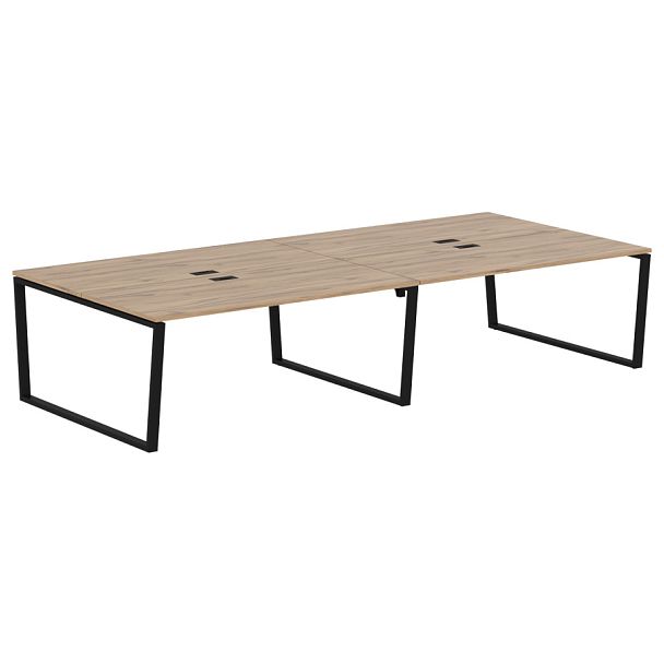 Стол 4-х местный EVWST 3516 Дуб Денвер светлый/Черный 3526х1606х750 EDIS - Вид 1