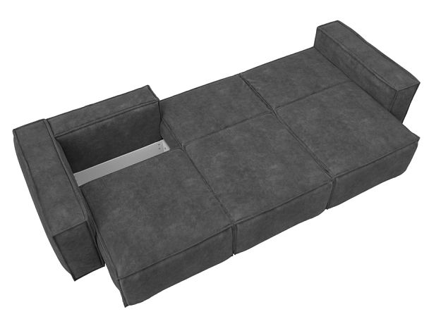 Диван прямой Лига-081 НПБ Лонг Велюр серый - Вид 9