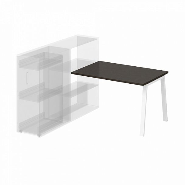 Стол приставной на металлокаркасе "Приставные столы" ПК-ТНП-СТП114Х80/МКА-В2-707 дуб ферраре - Вид 1