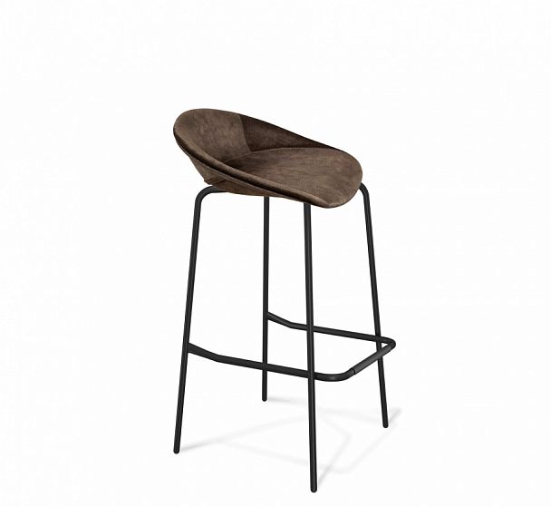 Стул барный Sheffilton SHT-ST19-SF1/S29 коричневый трюфель/черный муар - Вид 1