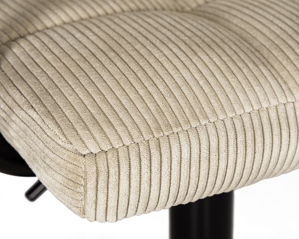 Стул барный DOBRIN KRUGER ARM BLACK (бежевый вельвет (LAR-E2041-04)) - Вид 7