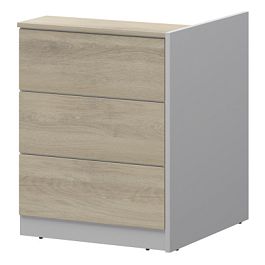 Модуль завершающий высокий левый СМР-21.8 Белый/Кронберг 825x880x1155 Ресепшен Смарт - Фото предпросмотра