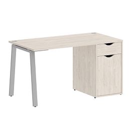 Home Office Стол письменный VR.SP-3-138.1.A Денвер светлый/Серый металл 1380*720*750 - Фото предпросмотра