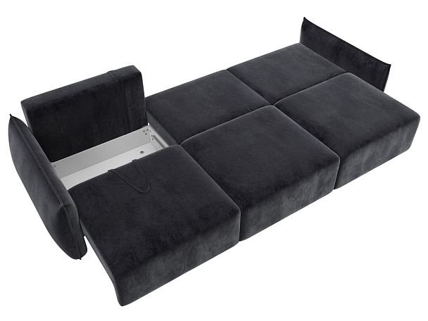 Диван прямой Лига-051 НПБ Лонг Велюр серый - Вид 9