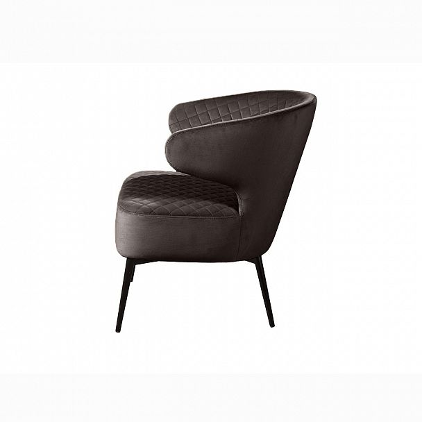 Кресло Richard ромб, бархат антрацит 14 - Вид 4