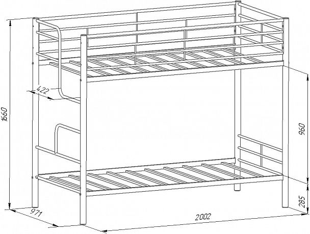 Двухъярусная кровать "Севилья-4" слоновая кость - Вид 2