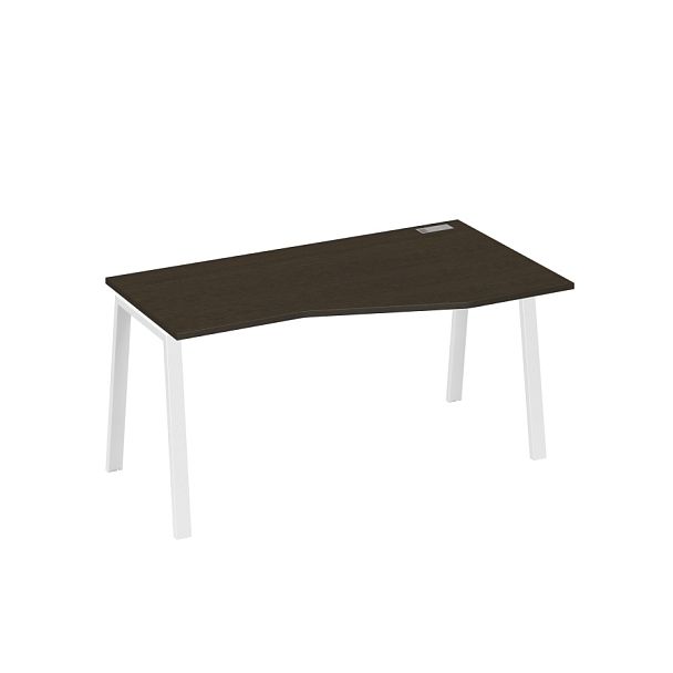 Стол эргономичный правый "Техно" на металлокаркасе TRE A4 А4 Б3 066 БП венге / металлокаркас белый - Вид 1