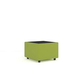 Стол журнальный угловой со стеклом Матрикс экокожа фисташковая CN1131 - Фото предпросмотра