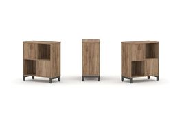 Стайл Проджект Набор стеллажа 2-х сторон., 2 яр. SN.NSD-221 Дуб Табак/Металл Антрацит 754*400*881 - Фото предпросмотра