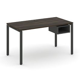 Concept Стол рабочий с подвесной тумбой с 1 открытой нишей CN.SP-104 Дуб Мали/Антрацит/Металл Антрацит 1580*720*750 - Фото предпросмотра