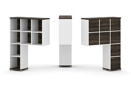 Concept Надставка высокая CN.ONV-001 Дуб Мали/Белый Бриллиант/Металл Белый 1099*350*1486 - Фото предпросмотра