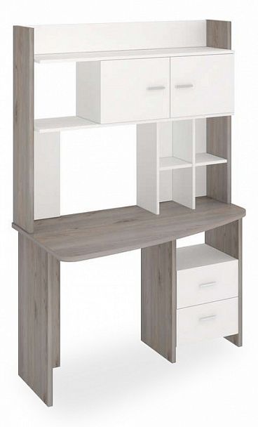 Стол компьютерный Нельсон Lite СКЛ-Крл120+НКЛХ-120 НБЕ ЛЕВ Белый/Нельсон левый - Вид 1