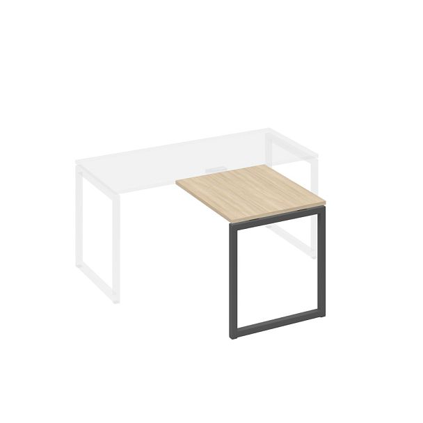 Брифинг-приставка каркасе QUATTRO металлический A4 А4 Б4 073 БП дуб скандинавский / металлокаркас антрацит - Вид 1