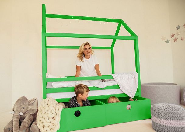 Кровать Дрима Box, зеленый - Вид 7