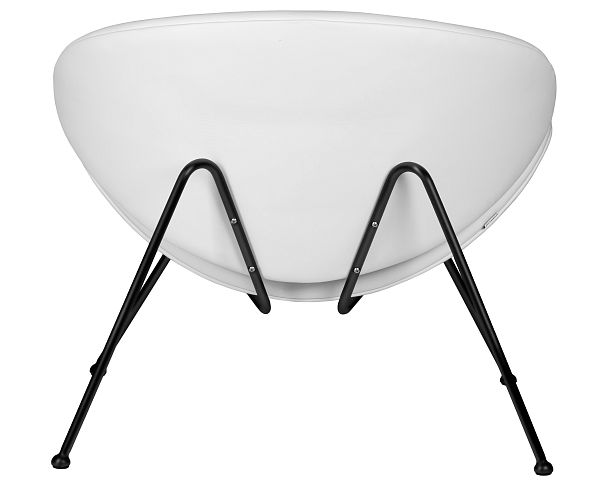 Кресло дизайнерское DOBRIN EMILY (белый винил YP17, черное основание) - Вид 5