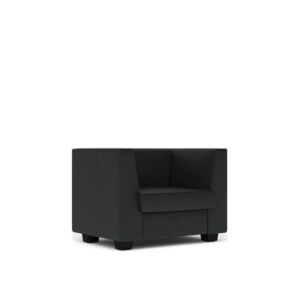 Кресло мягкое Миларго экокожа черная CN1114 - Вид 1