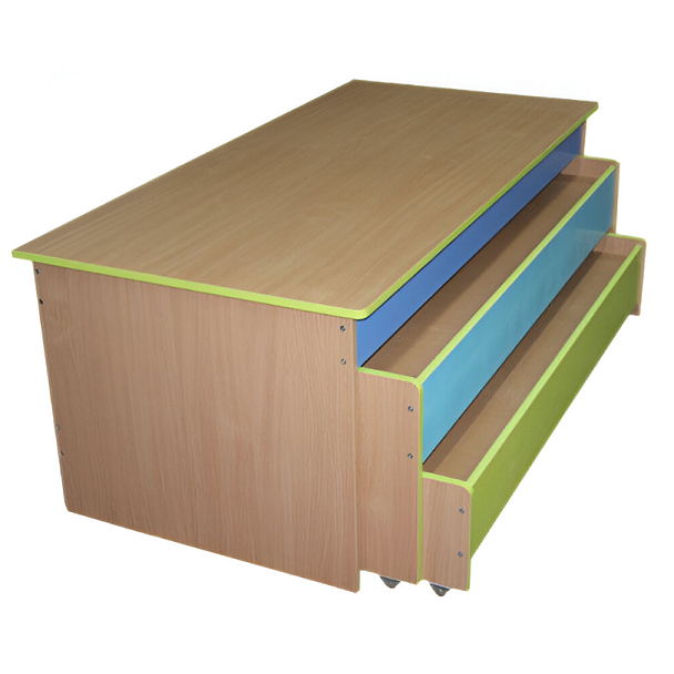 Кровать детская 2-х ярусная с тумбой - Вид 1